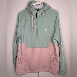 The Hundreds Windbreaker Jacket Dell Anorak Pastel Mens Medium 1/2 Zip